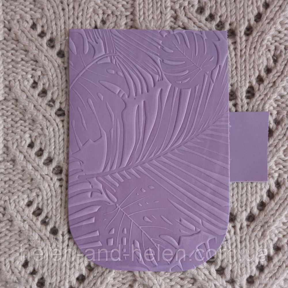 Клапан для міні сумки 12 х 18 "Пальми". Бузок. П2, фото 1