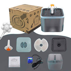 Питний фонтан для котів собак 2л USB з фільтром і датчиком руху