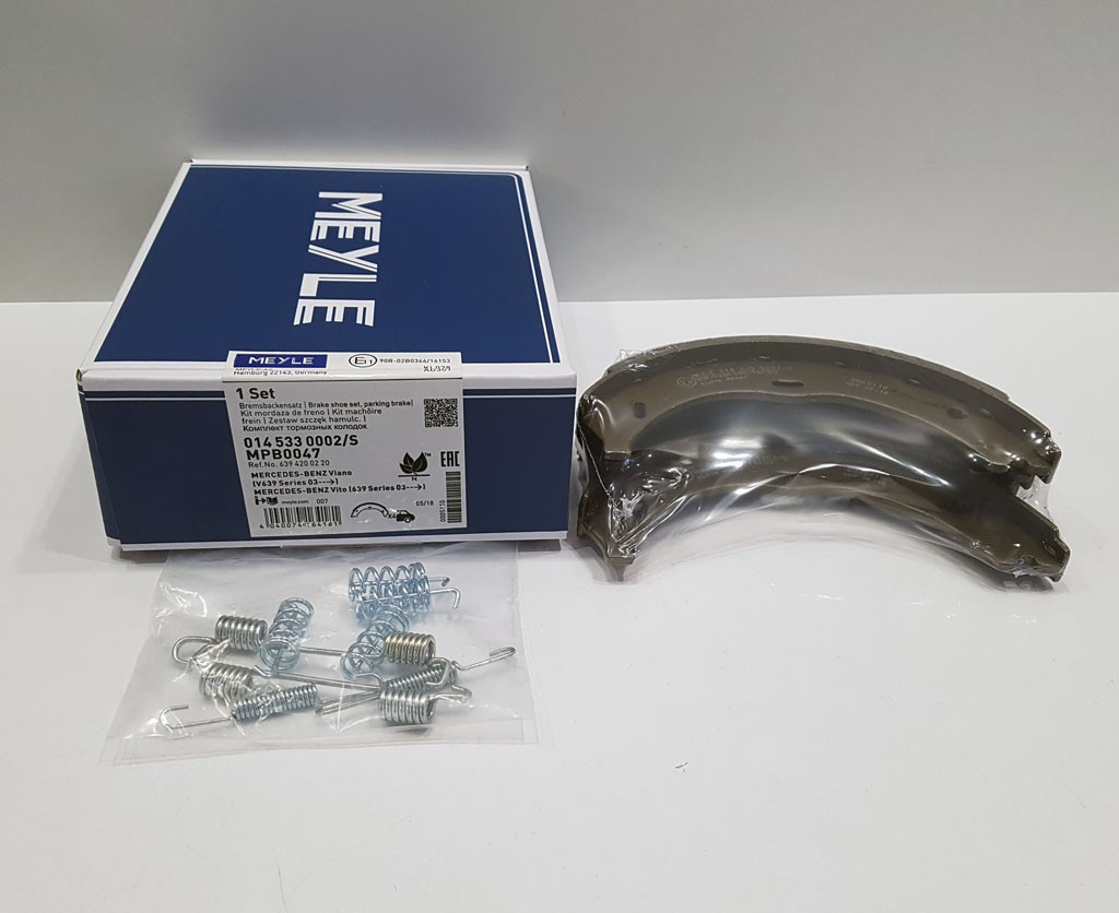 Колодки ручника MB Vito W639 2003 (з пружинками) - Німеччина - Meyle - 014 533 0002/S, фото 1