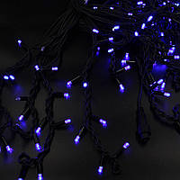 Гирлянда LED 200 3.3Line Short curtain(Сосульки/Бахрома) B-2 Синяя 10M*1,5M Ул.+соед Черный(10)
