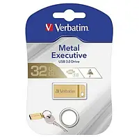 Флеш память 32GB USB 3.0 Verbatim METAL EXECUTIVE (99105) Gold