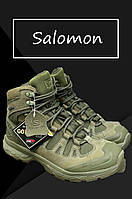 Тактические полуботинки Salomon Quest 4D олива с GTX, HSafari, размер 40