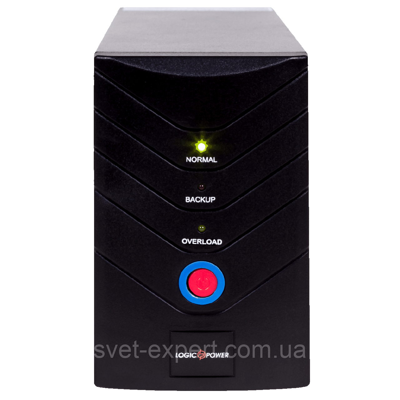 ИБП LogicPower U1200VA USB-порт 2 євророзетки 5 ступ. AVR 2x7.5Ач12В металевий корпус Чорний колір