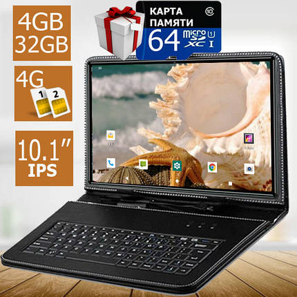 Планшет-телефон Samsung Galaxy Tab Q10 Ultra LTE 4/32 DUAL SIM 10.1" IPS Чохол-КЛАВІАТУРА та Карта пам'яті 64GB, фото 1