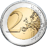 Монета 2 євро у капсулі Разом з Україною Литва 2023, фото 2