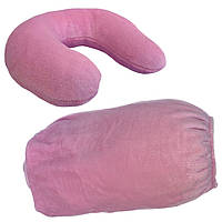 Плюшевий набір подушка і чохол, для кушетки, багаторазовий, ніжно рожевий для масажу