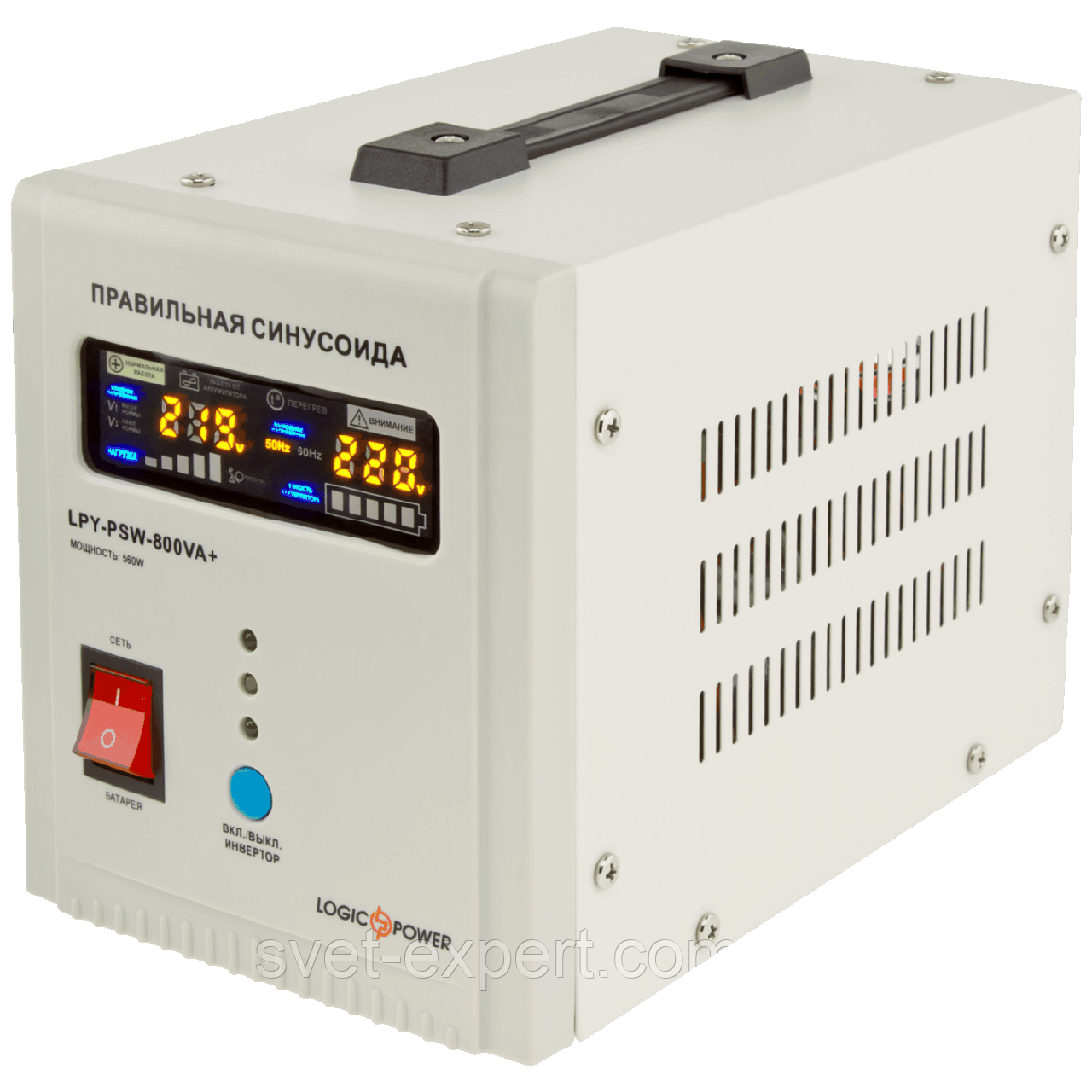 Стабілізатор ИБП Logicpower LPY - PSW-800VA+ (560Вт) 5A/15A з правильною синусоїда 12В