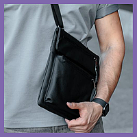 Сумки через плечо тактическая из натуральной кожи мужские Bizz, брендовая рабочая мужская сумка