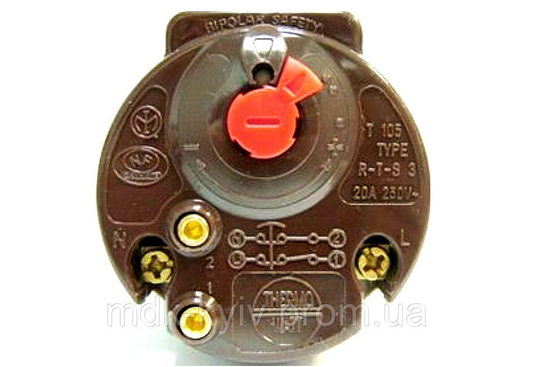 Терморегулятор Thermowatt RTS 20A 45см, биметаллический, с биполярной защитой, диапазон 20-70˚С, модель 181353 - фото 2 - id-p4329167