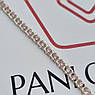 Срібний браслет з рожевими цирконами та плетінням Арабський Бісмарк 18 см, фото 6