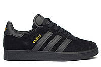 Кроссовки Adidas Gazelle замшевые черные Р. 38 40 41