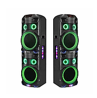 Комплект потужної парної акустики Temeisheng TMS-212-06 600 W (USB/FM/Bluetooth) + 2 радіомікрофони