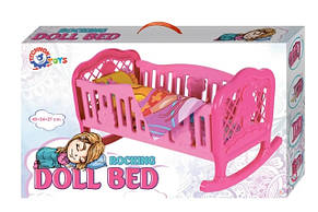 Ліжечко для ляльки ТехноК рожеве в коробці 45х34х27 см, Ліжечко для ляльок іграшкове дитяче