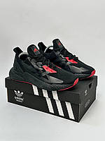 Мужские кроссовки Adidas X9000 L3 CORE black/red (чёрные с красным) спортивные мягкие кроссы A2176-7
