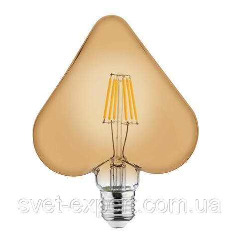 Лампа FILAMENT LED Серце 6W 2200K E27 540Lm 220-240V