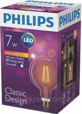 LEDClassic 7-60W G120 E27 2000K GOLD APR Philips світлодіодна диммируемая