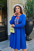 Осіннє красиве плаття в українському стилі великих розмірів (р.48-62). Арт-1353/45