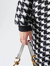 Кардиган на блискавці з капюшоном з альпаки батальні розміри, фото 5