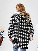 Кардиган на блискавці з капюшоном з альпаки батальні розміри, фото 3