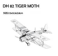 Металевий 3D конструктор літак DE HAVILLAND TIGER MOTH