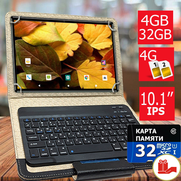 Планшет-телефон Samsung Galaxy Tab Q10 Ultra LTE 4/32 DUAL SIM 10.1" IPS + Bluetooth КЛАВІАТУРА та SD карта 32GB