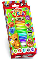 Комплект креативного творчества Тесто для лепки Master Do Danko Toys TMD-02-02 10 цветов УКР KV, код: 7676023