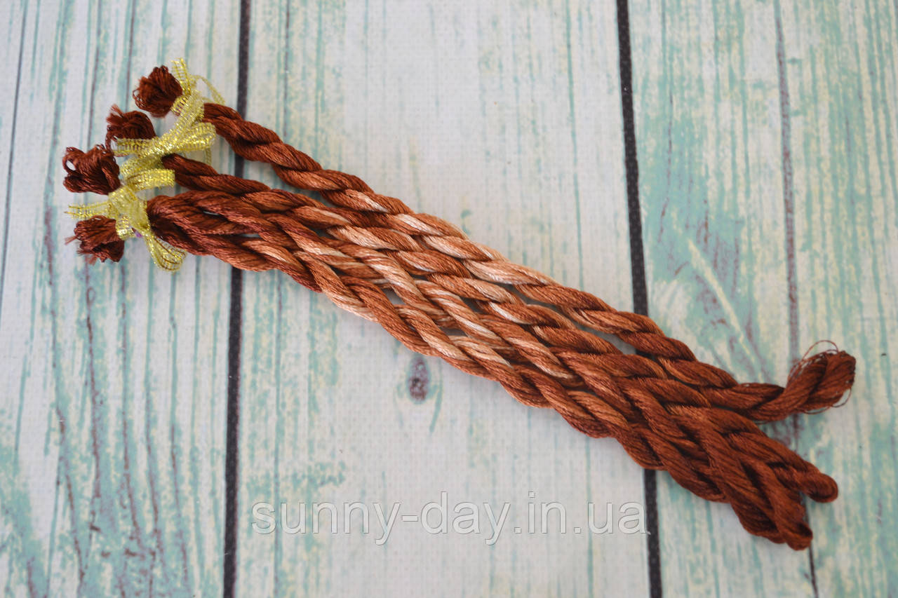 Муліне ручного фарбування, основа -  натуральний корейський шовк 2-54, фото 1