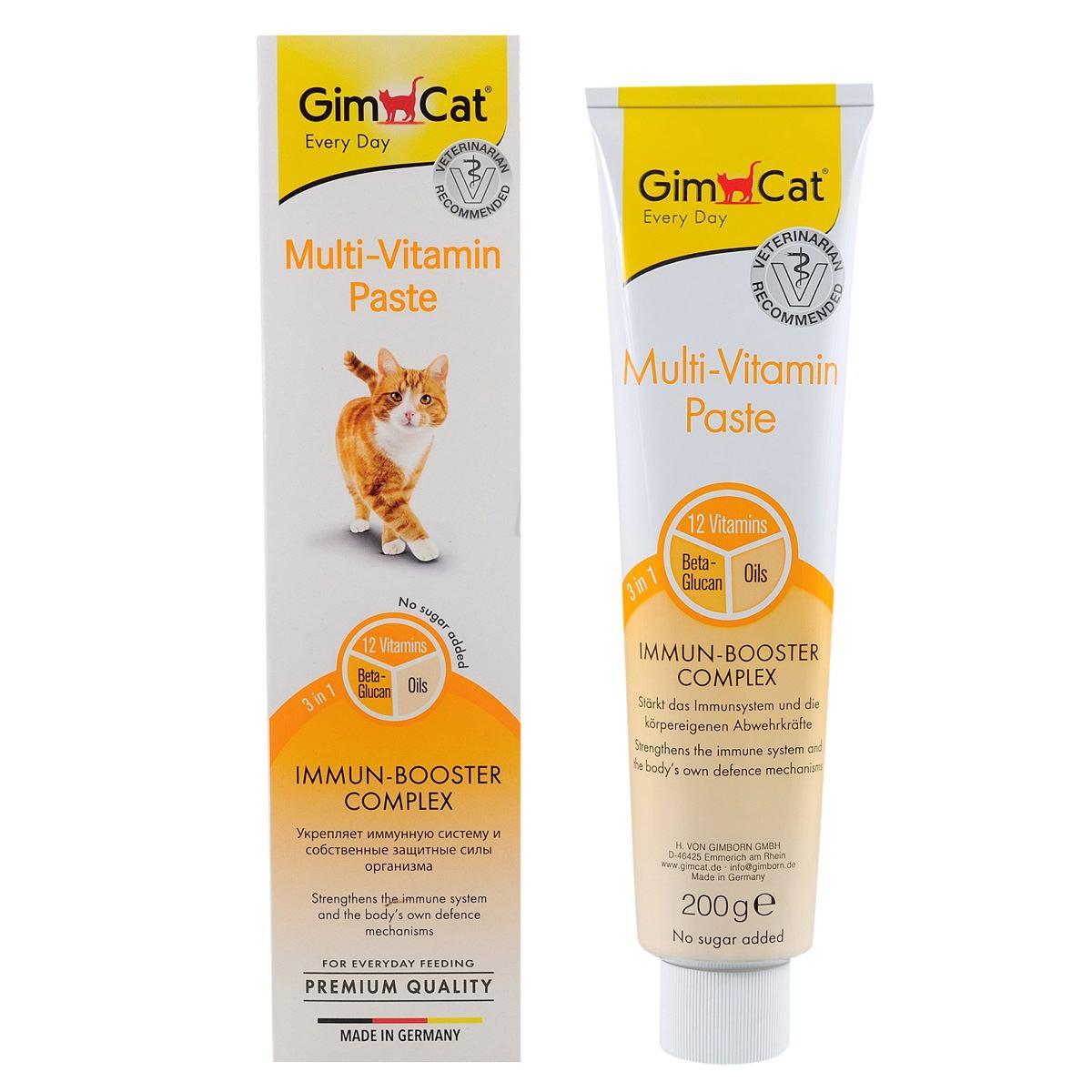 Ласощі для котів мультивітамінна паста GimCat Multi-Vitamin Paste 200 г