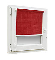 Готовые рулонные шторы Лен 888 размер 300х1650мм (бордовый цвет)