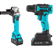 Набір акумуляторного інструменту Revolt SET 251 2в1 (Болгарка AG20/125 і Шурупокрут CD 20/50)