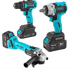 Набір Revolt SET 351 (Болгарка AG20/125, Гайковерт TW 20/350 і Шурупокрут CB 20/50)