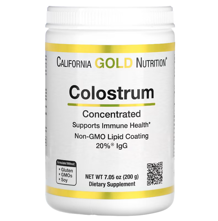 California Gold Nutrition, Colostrum, концентроване молозиво в порошку, 200 г (7,05 унції)
