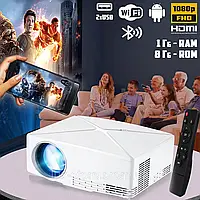 Проектор для просмотра фильмов дома с телефона планшета, домашний кинотеатр видеопроектор WIFI F-HD S80, Gp7
