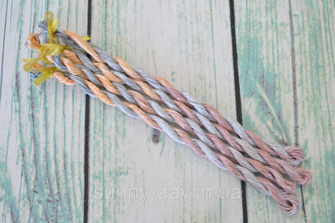 Муліне ручного фарбування, основа -  натуральний корейський шовк 2-58, фото 1