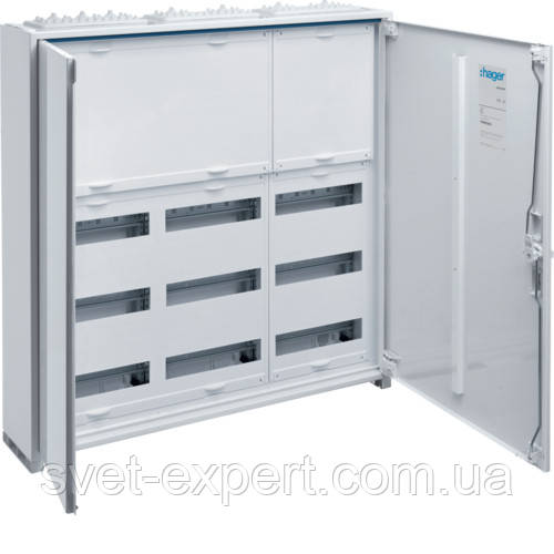 FWB53N Hager щит Univers IP44/II 800х800х161мм 108мод. з блоком для клем