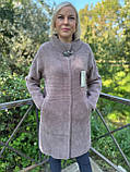Елегантне жіноче пальто з  вовні альпака 50-52, фото 3