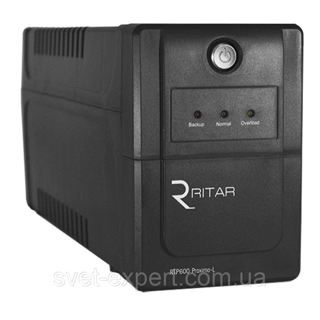 ИБП Ritar RTP600 (360W) Proxima-L, LED, AVR, 2st, 2xSCHUKO socket, 1x12V7Ah, plastik Case ( ) Q4 - фото 1 - id-p1955863472