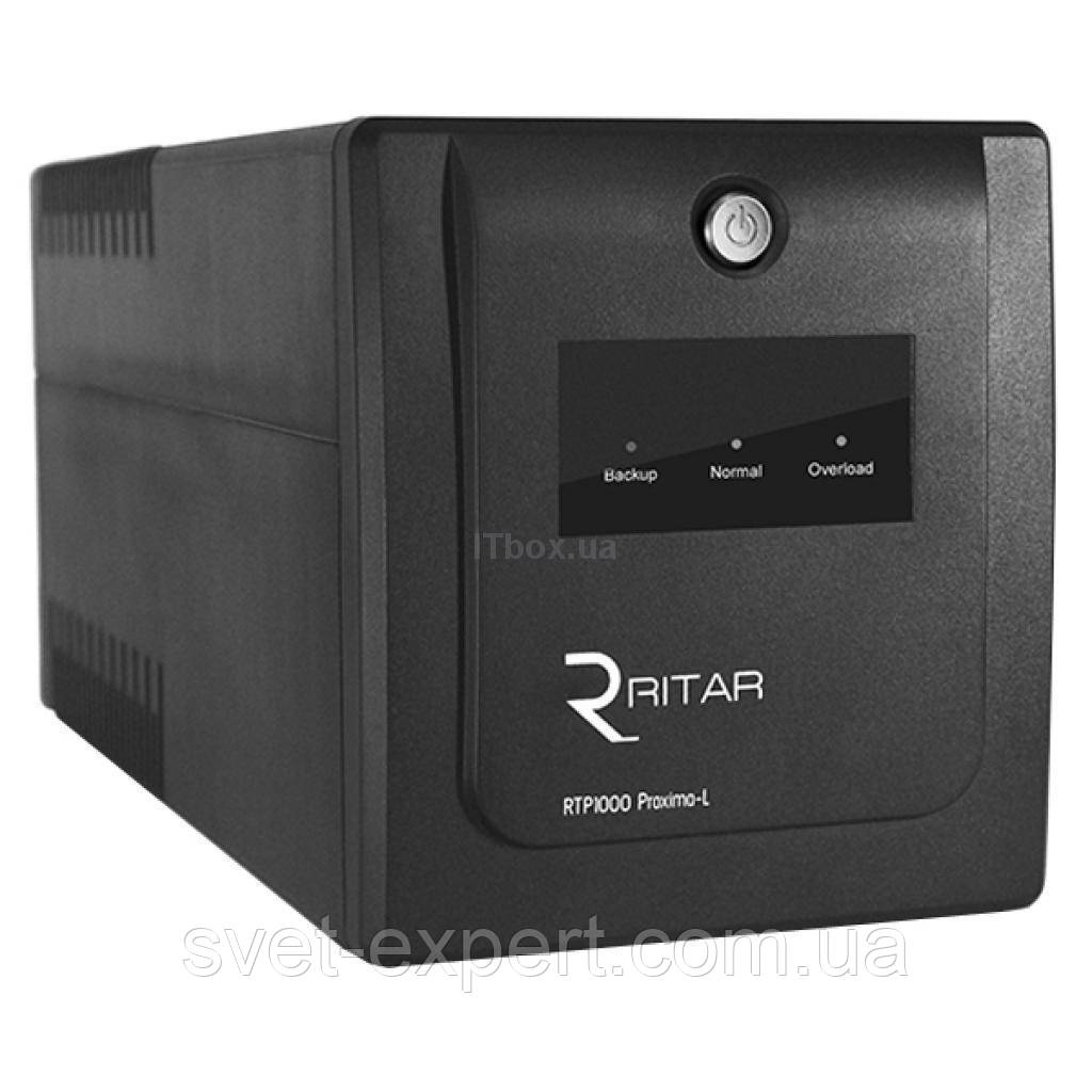 ИБП Ritar RTP1000 (600W) Proxima-L, LED, AVR, 3st, 4xSCHUKO socket, 2x12V7Ah, plastik Case Q2 - фото 1 - id-p1955863475