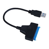 Кабель пристроїв-адаптер Lucom USB3.0 A-SATA 22p адаптер HDD 0.20m 5Gbps чорний (62.09.8001) GT, код: 7454341