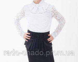 Ошатний шкільний костюм-двійка (жилет-спідниця) STYLE 122-146/чорний