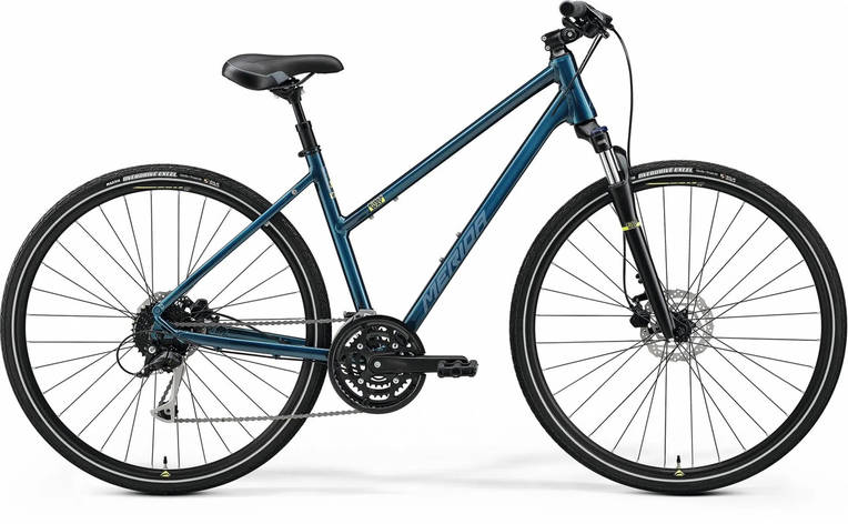 Велосипед MERIDA CROSSWAY 100,M(L) (51L),TEAL-BLUE(SILVER/LIME), фото 2
