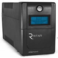 ИБП Ritar RTP800 (480W) Proxima-D, LCD, AVR, 3st, 2xSCHUKO socket, 1x12V9Ah, plastik Case Q4 5,4 кг