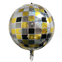 Повітряна фольгована куля 3D Диско 28х56 см (Китай)
