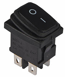 KCD1-4-201W B/B 220V Перемикач 1-клавішний IP65 вологозахищений чорний