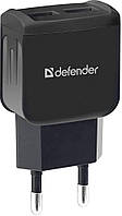 Мережевий зарядний пристрій Defender UPC-21 2xUSB,5V 2.1 А Кабель microUSB (83581) (6514097) TO, код: 1892490