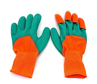 Садовые перчатки Garden Genie Gloves 2 в 1 Грабли с когтями для сада и огорода KA, код: 6659305