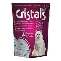 Наповнювач силікагелевий для котячих туалетів Cristals fresh з лавандою 3,6 л