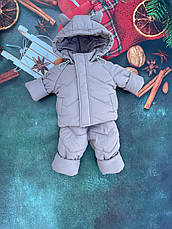 Зимовий дитячий теплий костюм від 1 року розміри 80-86 86-92 92-98 98-104 курточка та штанці, фото 3