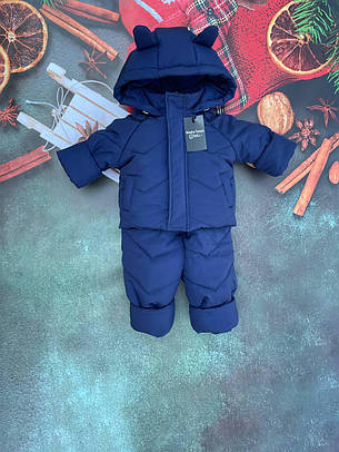 Зимовий дитячий теплий костюм від 1 року розміри 80-86 86-92 92-98 98-104 курточка та штанці, фото 2