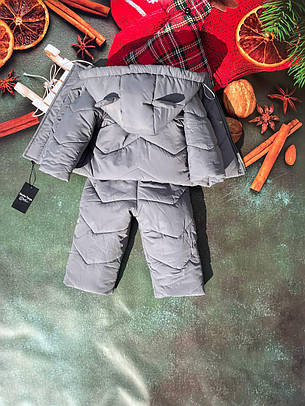 Зимовий дитячий теплий костюм від 1 року розміри 80-86 86-92 92-98 98-104 курточка та штанці, фото 2